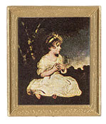 Dollhouse Miniature Sm Framed Pictures, Children, 4 Pcs.